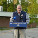 Reger Criticizes School Closure, Outside Rock Cave Elementary School